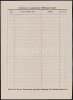 1920 Bp., József kir. herceg Szanatórium Egyesület kitöltetlen gyűjtőíve a tüdőbetegek javára