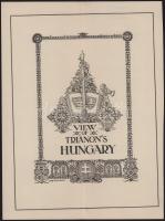 1928 Bp., Az Angolországi Propaganda Nagybizottság megrendelő íve "View of Trianon's Hunga...