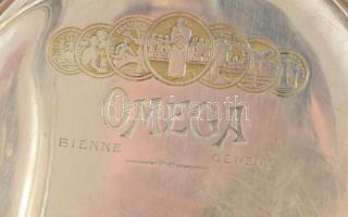 Omega ezüst (Ag) tokos zsebóra, működik, másodperc segédkörrel, d: 50 mm