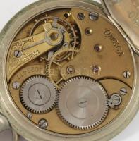 Omega fém tokos zsebóra, működik, sérült számlap, üveg nélkül 50 mm
