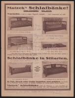 10 db különböző ágy reklámlap (kórházi, otthoni, összecsukható, stb.), ebből 8 db Matzek-féle (Bécs)
