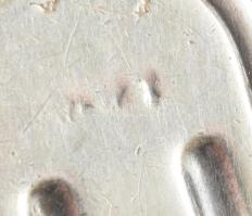 Ezüst (Ag) pénzcsipesz, jelzett 21 g