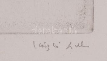 László Gyula (1910-1998): Akt (Női akt). Rézkarc, papír, jelzett, 29,5×19 cm