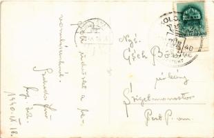 1940 Kolozsvár, Cluj; Mátyás király szobor / statue, monument. photo + "1940 Kolozsvár visszaté...