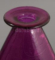 Lila design üveg, hibátlan, m: 23,5 cm