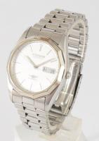 Citizen automata karóra, dátumkijelzővel, fém szíjjal, szépen működik, d: 35 mm