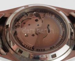 Citizen automata karóra, dátumkijelzővel, fém szíjjal, szépen működik, d: 35 mm