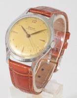 Doxa kézi felhúzós karóra, szép számlappal, működik, bőr szíjjal 34 mm