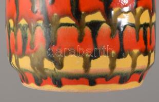 Iparművész váza, címkével jelzett, hibátlan, m: 16 cm