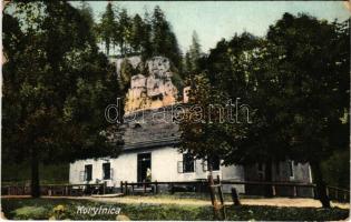 1917 Koritnyica, Korytnica; fürdő vendéglő. Klimacek Sándor kiadása / spa restaurant (szakadás / tear)