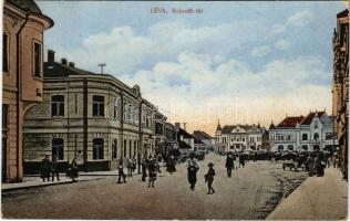 1917 Léva, Levice; Kossuth tér, piac. Schulcz Ignác kiadása / square, market (EK)