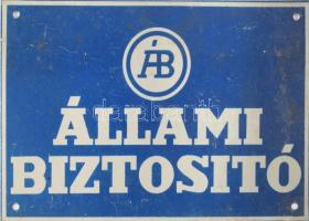Állami biztosító fém tábla 12x9 cm