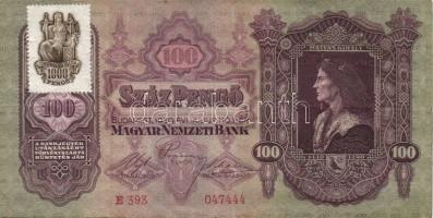 1930. 100P + 1932. 50P + 1936. 10P, mindegyiken "Törvényszéki Illeték" 1000P bélyeggel T:II+,III