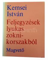 Kemsei István: Feljegyzések a lyukas zoknikorszakból. A szerző, Kemsei István (1944-) József Attila-díjas költő, esszéista, kritikus, tanár, könyvtáros által DEDIKÁLT példány! Bp., 1978, Magvető, 84+2 p. Egyetlen kiadás. Kiadói papírkötés.