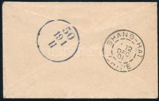 Francia expedíciós hadsereg Kínában 1901 Levél katonai bélyegzéssel Berlinbe "SHANGHAI"