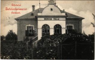 1913 Balatonkeresztúr, Bencsó villa, nyaraló (EK)