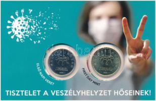 2020. 10Ft + 20Ft Cu-Ni "Tisztelet a hősöknek" (Covid-19) első napi veret számozott díszcsomagolásban "01307" T:UNC