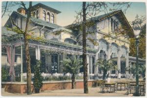 Budapest XIII. Margitsziget, Alsószigeti vendéglő, étterem, hátoldalon érettségi találkozó résztvevőinek aláírásai (b)