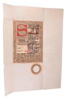 1922 Budapesti Királyi Orvos-Egyesület által kiállított oklevél, szakadással