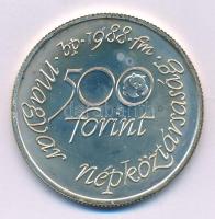 1988. 500Ft Ag "Világ vadvédelmi alap" kapszulában T:BU Adamo EM100