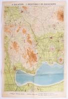 A Balaton: I. Keszthely és Badacsony, a Magyar Földrajzi Intézet Rt. egyik lapja, hajtott, 52×36,5 cm