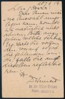 1919 10f díjjegyes levelezőlap csehszlovák díjkiegészítéssel "POZSONY"