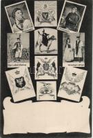 Polish patriotic collage with Mickiewicz and Kosciuszko