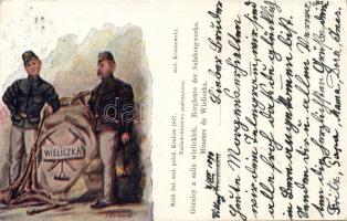 1898 Polish salt mine workers from Wieliczka s: Kruszewski