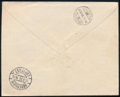 1933 Dekoratív légi levél "IV. JAMBOREE" bélyegzésekkel Dániába. Egy nap alatt odaért!