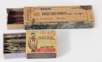 Vegyes régi tollak, írószerek, tollhegyek