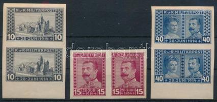 Bosznia-Hercegovina 1917 A trónörökös pár halálának évfordulója vágott sor párokban, ritka! (44.000)