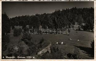 Marosfő, Izvoru Muresului; Grézes (Gréces), turisták / mountain, tourists