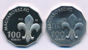 2012. 100Ft Cu-Ni "100 éves a Magyar Cserkészszövetség" kapszulában (2xklf) T:BU,PP Adamo EM253
