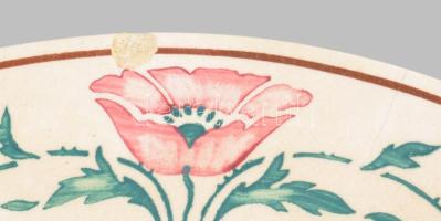 2 db Villeroy &amp; Boch fajansz csontos tál, Kézzel festett, jelzett, hibátlan 20 cm