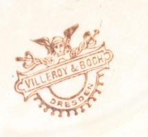 2 db Villeroy &amp; Boch fajansz csontos tál, Kézzel festett, jelzett, hibátlan 20 cm