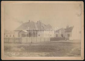 cca 1910 Budapest, Rákosszentmihály, 16. kerület (?), épületek, keményhátú fotó, 10,5×16,5 cm