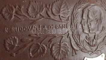 Retro csehszlovák tolltartó propaganda felirattal