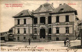 Kolozsvár, Cluj; Egyetemi klinika, Ideg- és elmegyógyászat, főbejárat. Schuster Emil kiadása / university clinics psychiatric hospital, mental asylum main entrance (tűnyomok / pinmarks)
