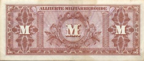 Német 3. Birodalom / Szövetséges megszállás alatt 1944. 50M USA-nyomat kilencjegyű sorszámmal T:I-