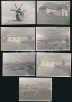 cca 1942 7 db többségében szélmalmokat ábrázoló fotó a keleti frontról, 6×8,5 cm / 7 photos from the Eastern Front, mostly windmills