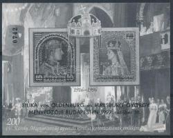 1997/F13 Habsburg esküvő feketenyomat emlékív