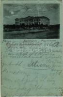 1899 Szamosújvár, Gherla; Főgimnázium este holdfényben. Todorán Endre kiadása / high school at night in moonlight (Rb)