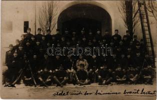 1909 Arad, katonák csoportképe / soldiers' group. photo (fl)