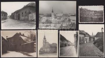 cca 1920-1940 Budapest, képek a Tabánról, 7 db, 5,5×8 és 9×12 cm közötti méretekben