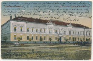 Szatmárnémeti, Szatmár, Satu Mare; Cs. és kir. tartalékkórház / WWI Austro-Hungarian K.u.K. military reserve hospital (képeslapfüzetből / from a postcard booklet) (Rb)