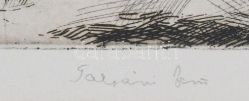 Tarjáni Simkovits Jenő (1895-1995): Múlandóság. Rézkarc, papír, jelzett, számozott (45/50). Üvegezet...