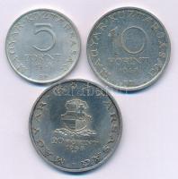 1948. 5Ft Ag "Petőfi" + 10Ft Ag "Széchenyi" + 20Ft Ag "Táncsics", "Szabadságharc sor" kapszulában T:AU,XF patina Adamo EM1, EM2, EM3