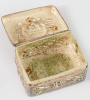 Alpakka ékszeres dobozka, 3x4,5 cm