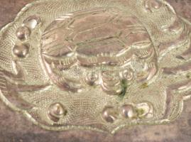 Alpakka ékszeres dobozka, 3x4,5 cm