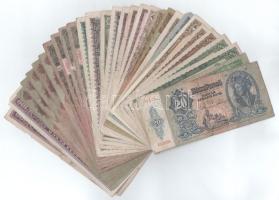 Vegyes 30db-os (16xklf), Pengő bankjegyekből álló tétel T:F,VG, több firkált